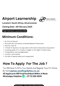 Airport Learnerships In South Africa For 2024 2025 YOUTH UPDATES   Vhakwevho Job 5 212x300 