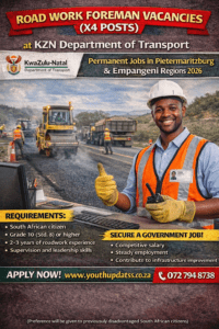 Road Work Foreman Vacancies (X4 Posts)