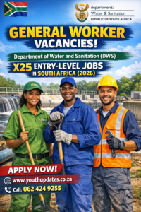 General Worker Vacancies at Department of Water and Sanitation (DWS) – X25 Entry-Level Jobs in South Africa (2026)