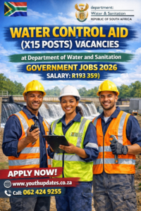 Water Control Aid (X15 Posts) Vacancies at Department of Water and Sanitation – Government Jobs 2026 (Salary R193 359)