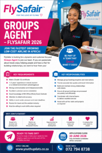 Groups Agent – FlySafair Johannesburg (Head Office) 2026
