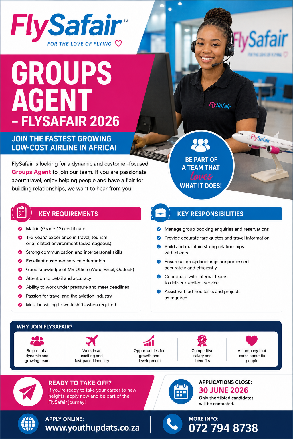 Groups Agent – FlySafair Johannesburg (Head Office) 2026