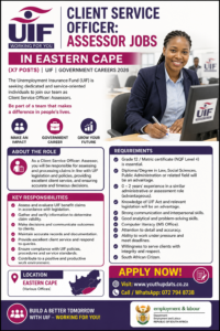Client Service Officer: Assessor Jobs in Eastern Cape (X7 Posts)