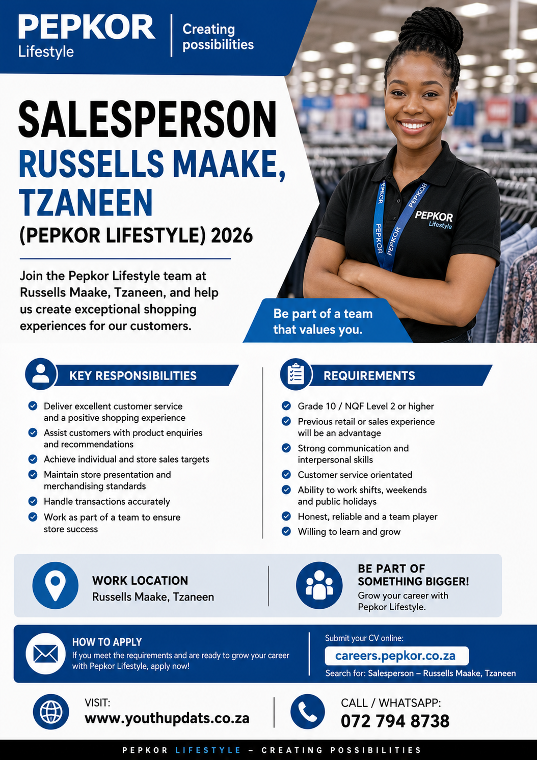 Salesperson – Russells Maake, Tzaneen (Pepkor Lifestyle) 2026