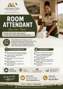 Room Attendant Job at Golden Gate Hotel and Chalets – Golden Gate Highlands National Park 2026