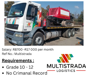 Multistrada Logistics Hiring 2026 – Code 10/14 Drivers & Truck Cleaners