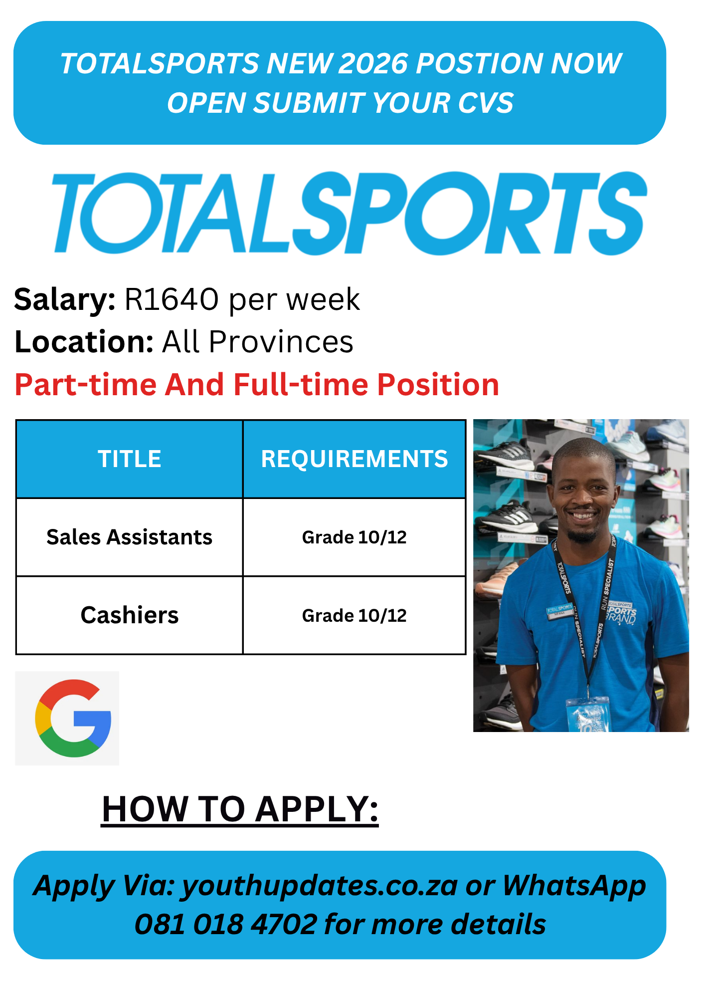 Totalsports Jobs 2026 – Cashiers & Packers Vacancies | TFG Careers
